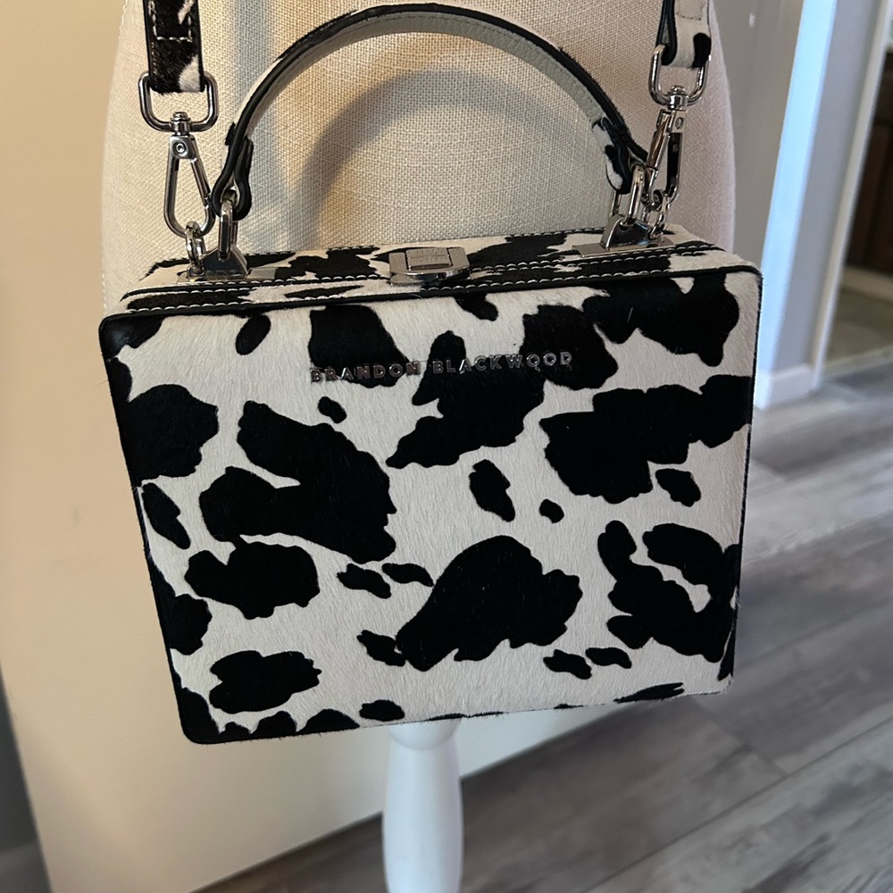 Brandon Blackwood Kendrick Trunk Cow print  Mini Bag